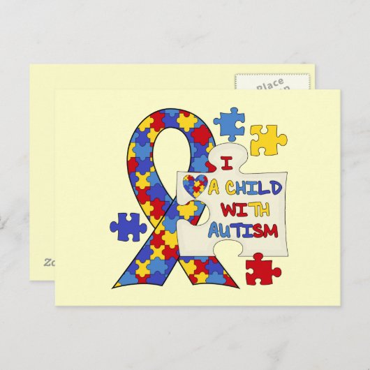 Kind met het Lint van de Voorlichting van het Briefkaart (Voorkant / Achterkant)