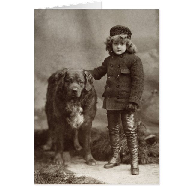 Kind met hond, C1885 (Voorkant)