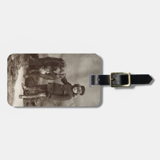 Kind met hond, C1885 Bagagelabel (Voorkant horizontaal)