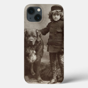 Kind met hond, C1885 iPhone 13 Hoesje