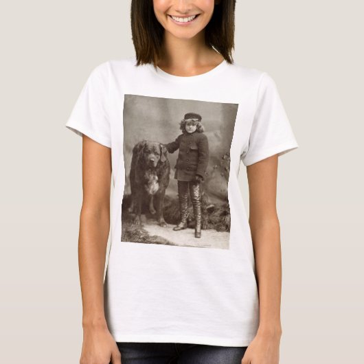 Kind met hond, C1885 T-shirt (Voorkant)