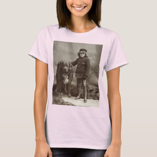 Kind met hond, C1885 T-shirt (Voorkant)