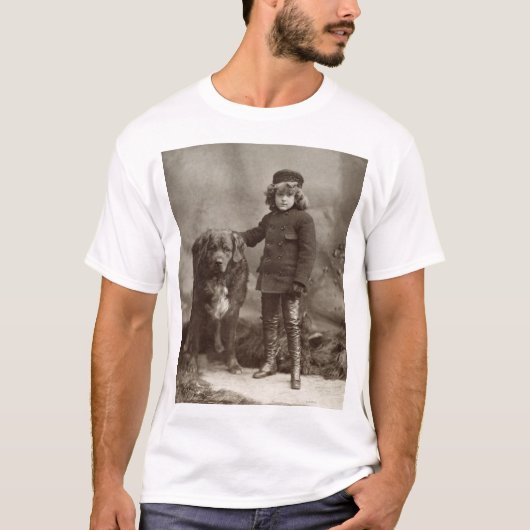 Kind met hond, C1885 T-shirt (Voorkant)