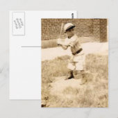 kind met honkbal briefkaart (Voorkant / Achterkant)