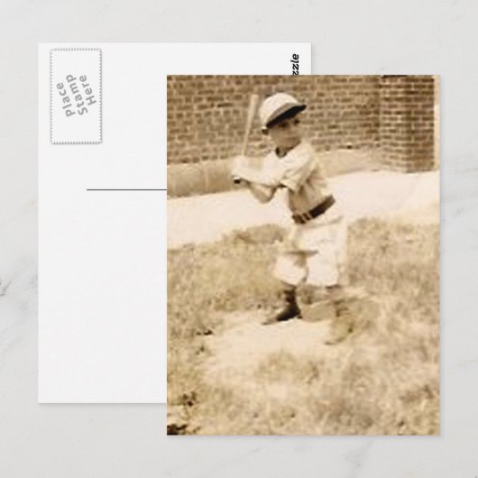 kind met honkbal briefkaart (Voorkant / Achterkant)