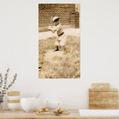 kind met honkbal poster (Keuken)