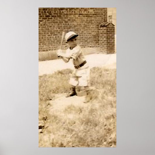 kind met honkbal poster (Voorkant)