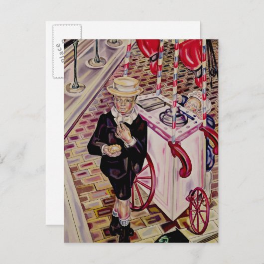 Kind met ijskap briefkaart (Voorkant / Achterkant)