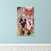 Kind met ijskap canvas afdruk (Insitu (Houten vloer))