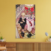 Kind met ijskap canvas afdruk (Insitu (Woonkamer))