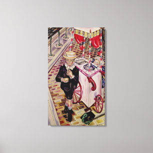 Kind met ijskap canvas afdruk