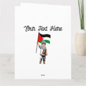 Kind met Keffiyeh Palestina Vlag en Olijfboom Kaart (Achterkant)
