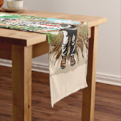 Kind met Keffiyeh Palestina Vlag en Olijfboom Korte Tafelloper (Voorbeeld)