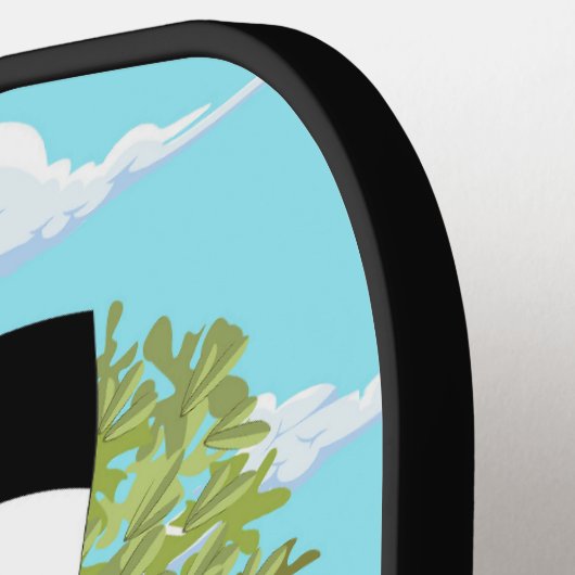 Kind met Keffiyeh Palestina Vlag en Olijfboom Pickleball Paddle (Links Detail)