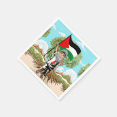Kind met Keffiyeh Palestina-vlag  Servet (Hoek)