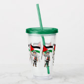 Kind met Keffiyeh Palestine Vlag Acryl Drinkbeker (Links)