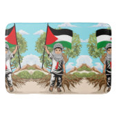 Kind met Keffiyeh Palestine Vlag Badmat (Voorkant)