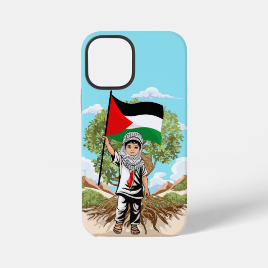 Kind met Keffiyeh Palestine Vlag iPhone Hoesje (Achterkant)