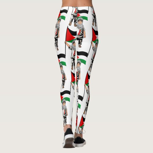 Kind met Keffiyeh Palestine Vlag Leggings (Achterkant)