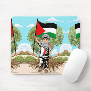 Kind met Keffiyeh Palestine Vlag Muismat