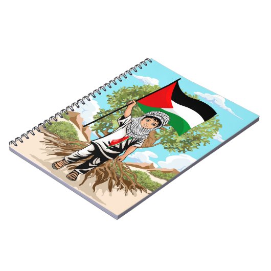 Kind met Keffiyeh Palestine Vlag Notitieboek (Linkerzijde)