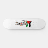 Kind met Keffiyeh Palestine Vlag Persoonlijk Skateboard (Horizontaal)