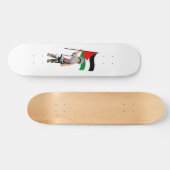 Kind met Keffiyeh Palestine Vlag Persoonlijk Skateboard (Horizontaal)