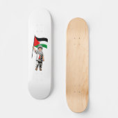Kind met Keffiyeh Palestine Vlag Persoonlijk Skateboard (Voorkant)