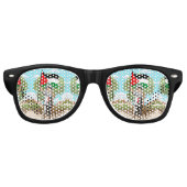 Kind met Keffiyeh Palestine Vlag Retro Zonnebril (Voorkant)