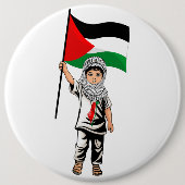Kind met Keffiyeh Palestine Vlag Ronde Button 6,0 Cm (Voorkant)