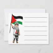 Kind met Keffiyeh Palestine Vlag RSVP Kaartje (Voorkant)