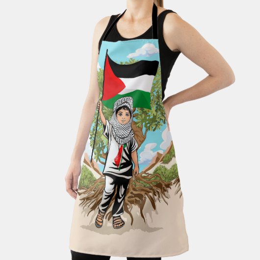 Kind met Keffiyeh Palestine Vlag Schort (Insitu)