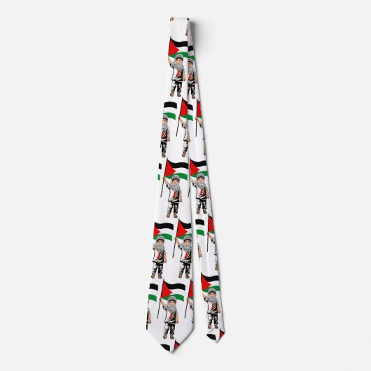 Kind met Keffiyeh Palestine Vlag Stropdas (Voorkant)