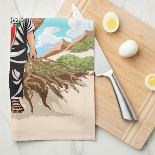 Kind met Keffiyeh Palestine Vlag Theedoek (Quarter Fold)