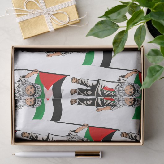 Kind met Keffiyeh Palestine Vlag Tissuepapier (Geschenk)