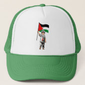 Kind met Keffiyeh Palestine Vlag Trucker Pet (Voorkant)