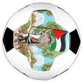 Kind met Keffiyeh Palestine Vlag Voetbal (Gedraaid)