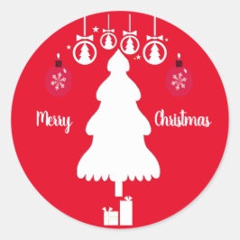 Kind met kerstaven van de Rode Kerst Ronde Sticker