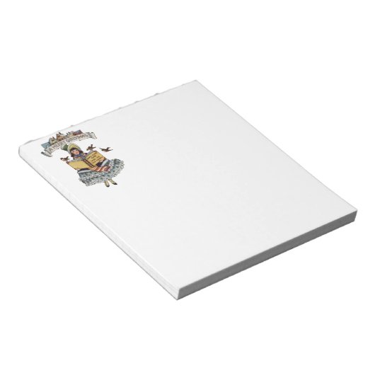 kind met kerstboek notitieblok (Schuin)