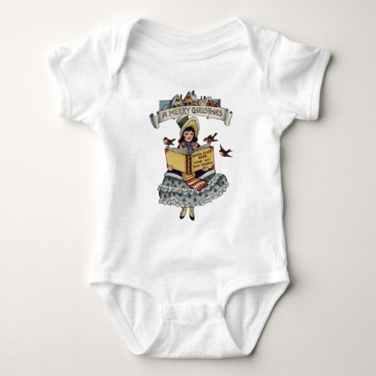  kind met kerstboek romper (Voorkant)