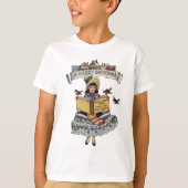  kind met kerstboek t-shirt (Voorkant)