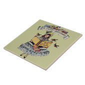  kind met kerstboek tegeltje (Zijkant)