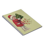 Kind met Kerstboom  Illustratie Kunst Notitieboek (Rechterzijde)