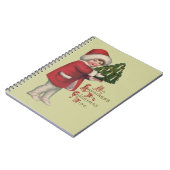 Kind met Kerstboom  Illustratie Kunst Notitieboek (Linkerzijde)