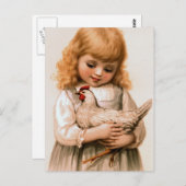 Kind met kip briefkaart (Voorkant / Achterkant)