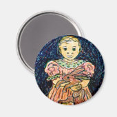 Kind met Konijn Magneet (Voorkant / Achterkant)