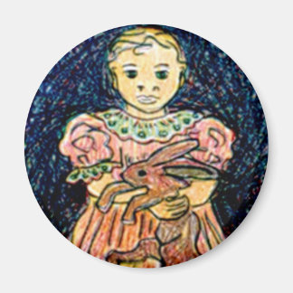 Kind met Konijn Magneet