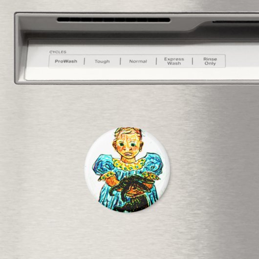 Kind met konijn magneet (Insitu (Vaatwasser))