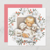 Kind met lam - Batisme Kaart (Voorkant / Achterkant)