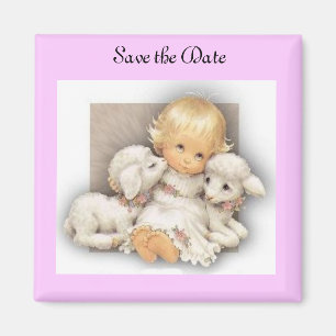 Kind met lam magneet